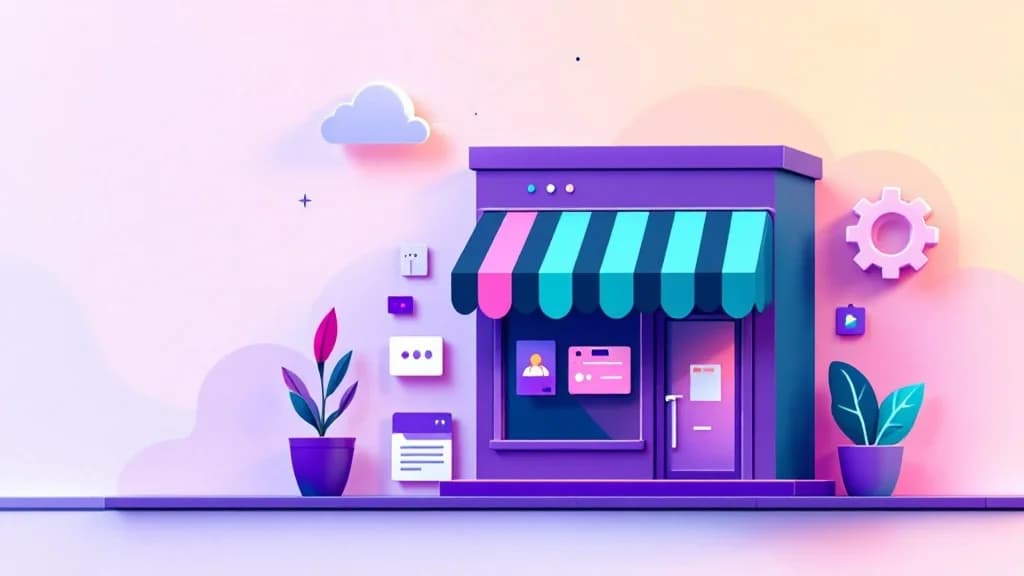 Un dirigeant de PME devant un atelier qui se transforme progressivement en outils numériques lumineux, illustrant une digitalisation maîtrisée et progressive